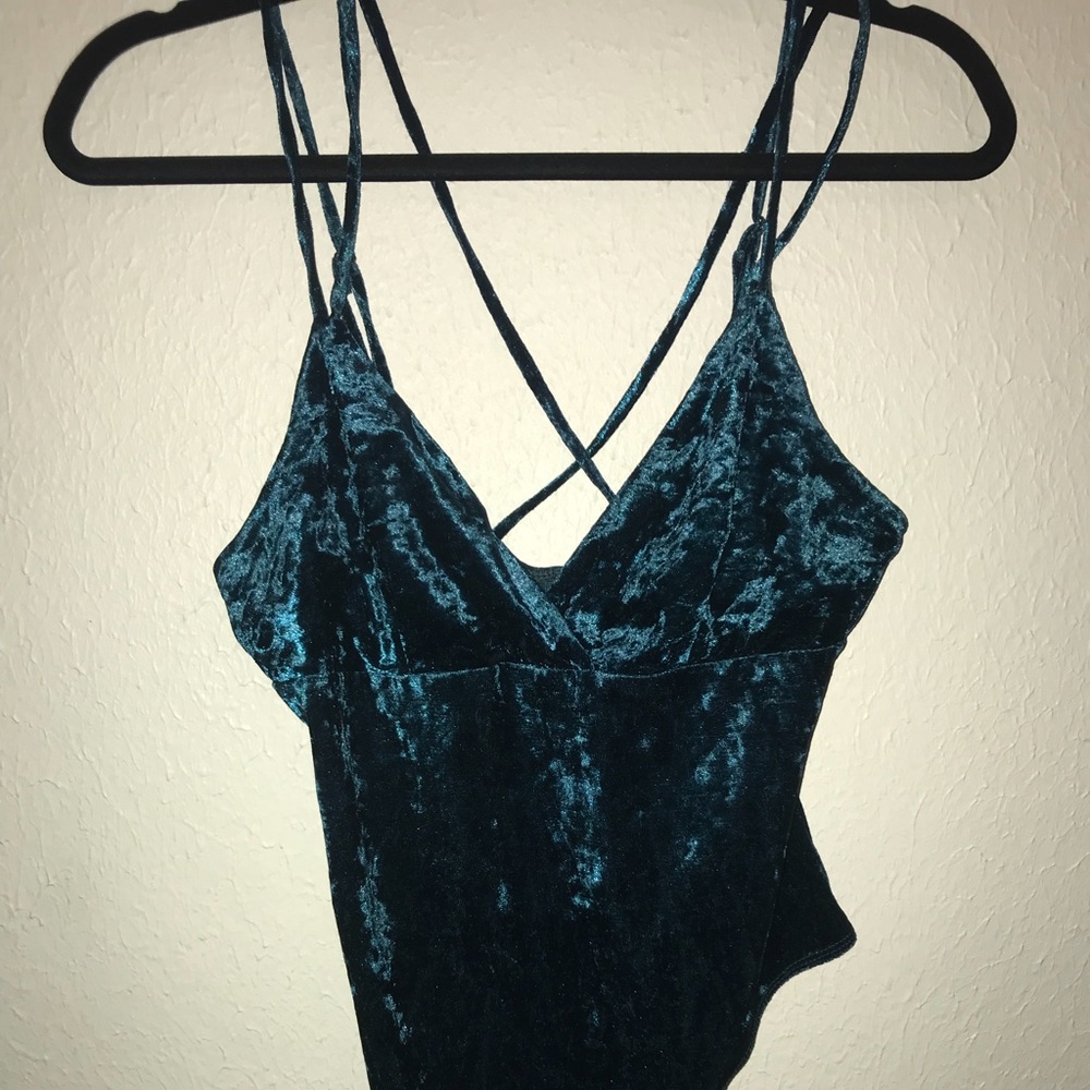 Beautiful blue velvet top